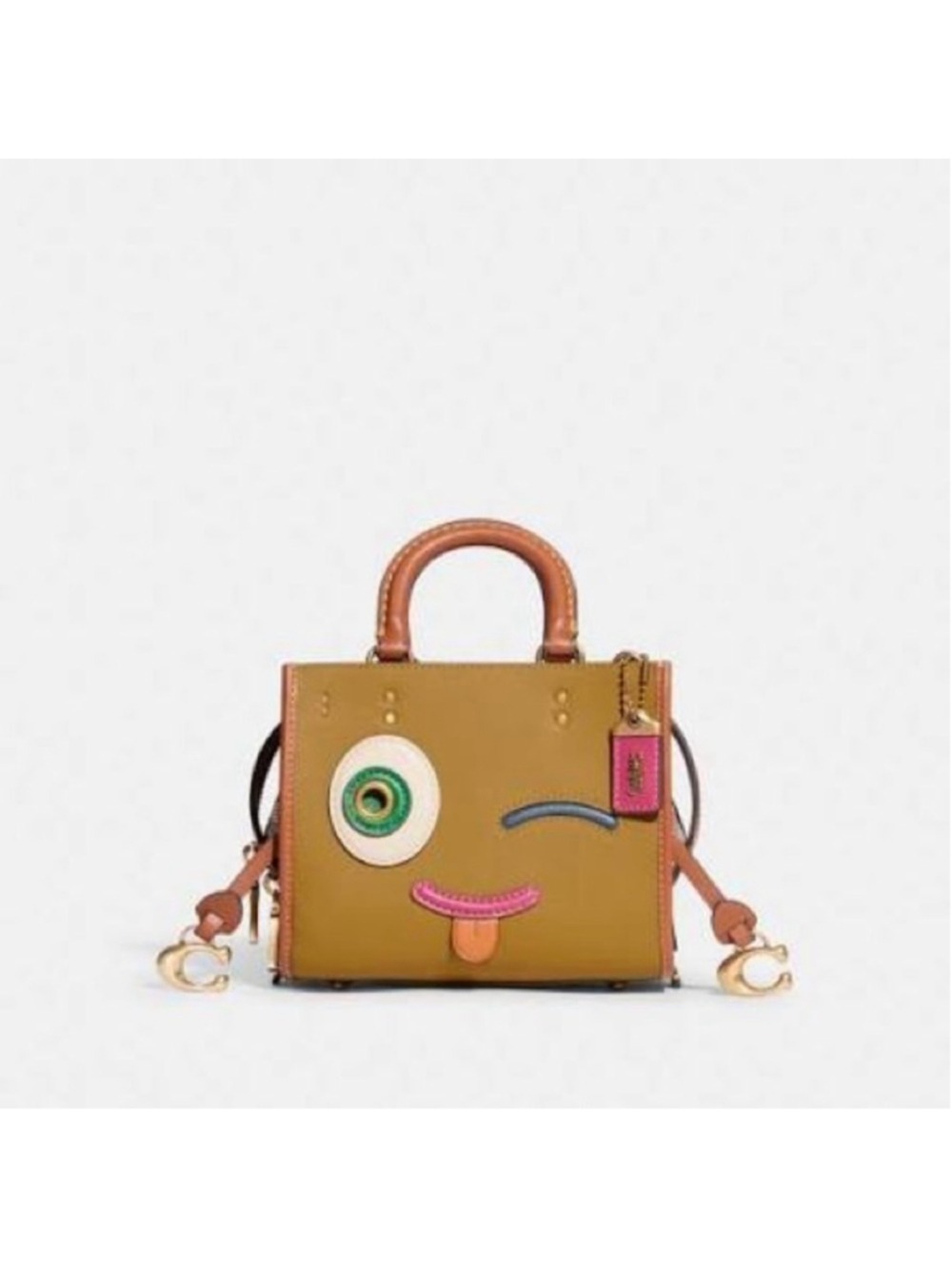 RARE Coach Coachies Rogue 17 In Signature Textile Jacquard With Winkie EUC
